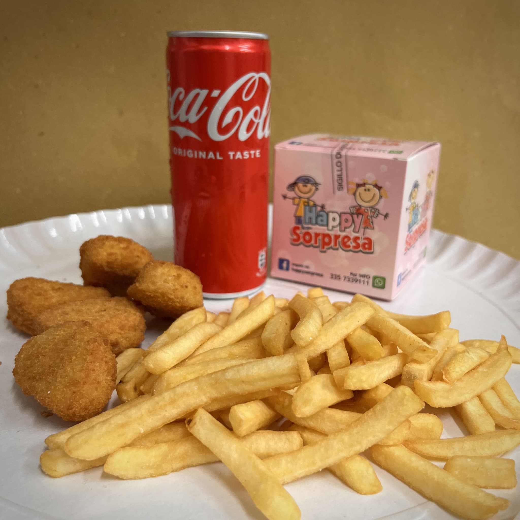 Crocchette di Pollo + Patatine + Bibita 33cl